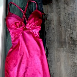 Short red dress by City Studio